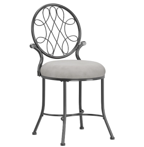 B-Vanity Stool with Spiral Pattern Design