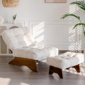 Accent chair with ottoman